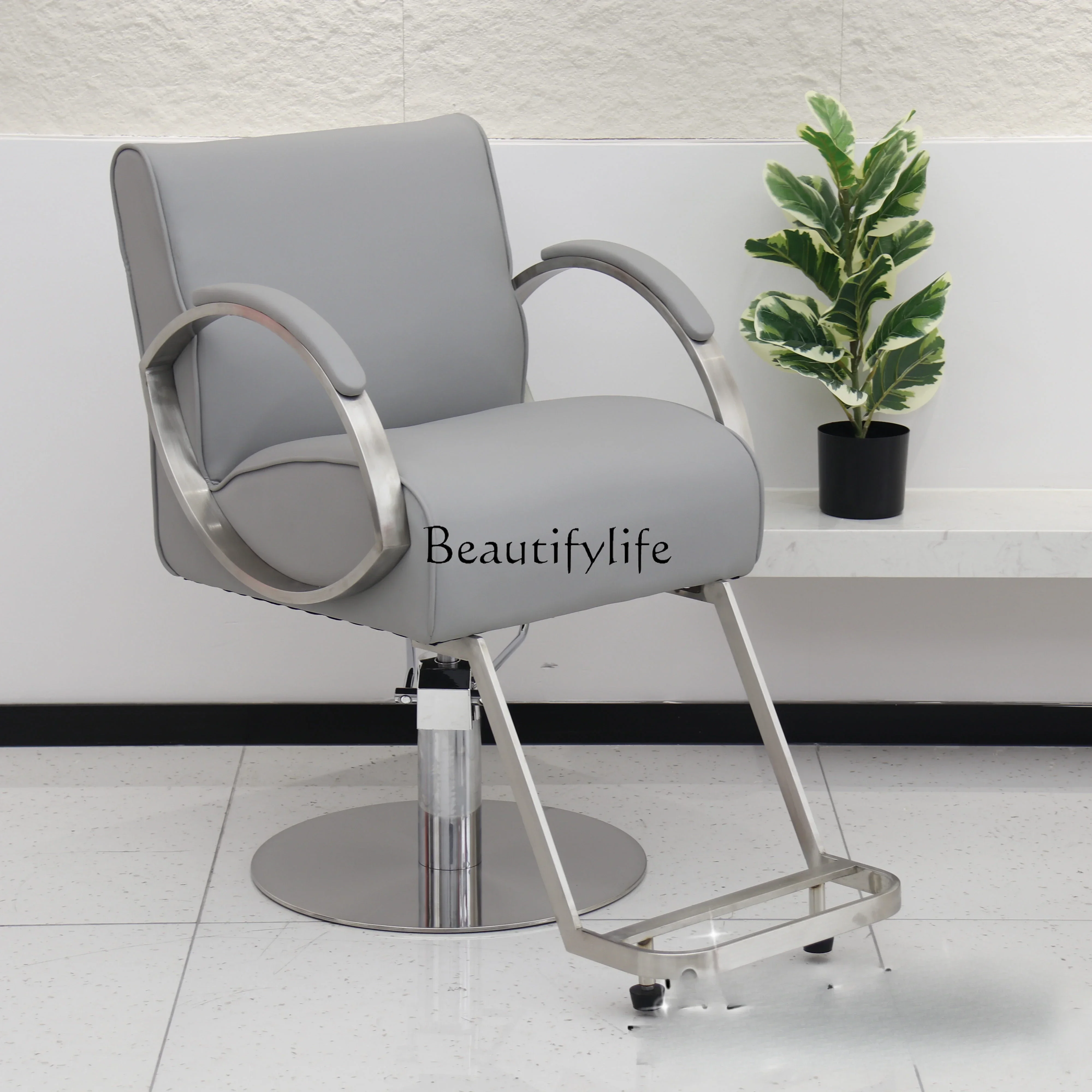 Simple Modern Barber Shop Chair Lifting Hot Dyeing Hair Cutting Chair