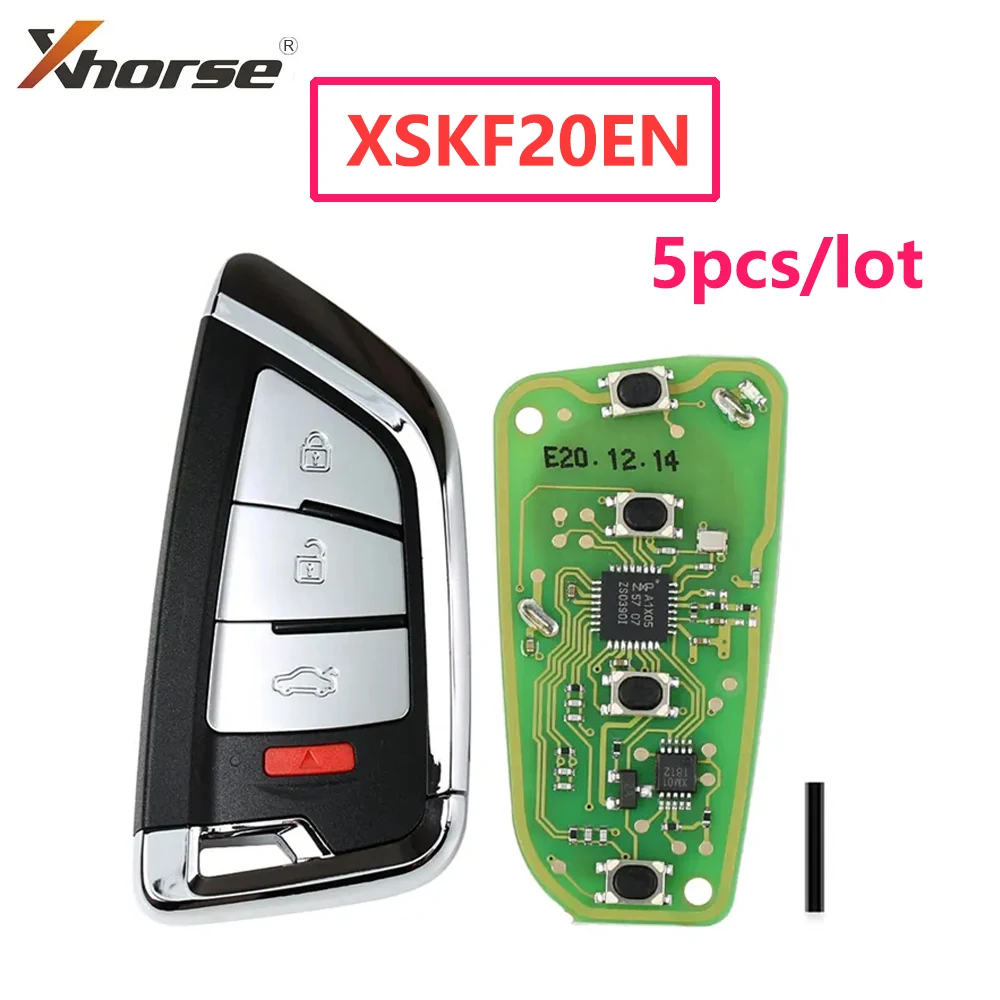 

Xhorse XSKF20EN Smart Remote Key Memoeial Knife Style 4 Buttons 5PCS/Lot