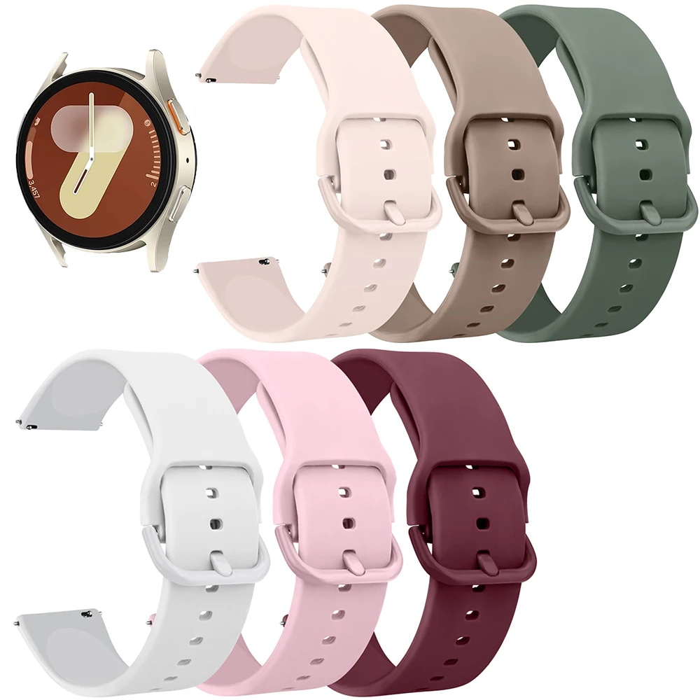 20mm 22mm Strap For Samsung Galaxy Watch 7 FE 6 4 5 pro-Classic 44mm 40mm Sport Silicone Bracelet Huawei watch gt2 4 3 watchband
