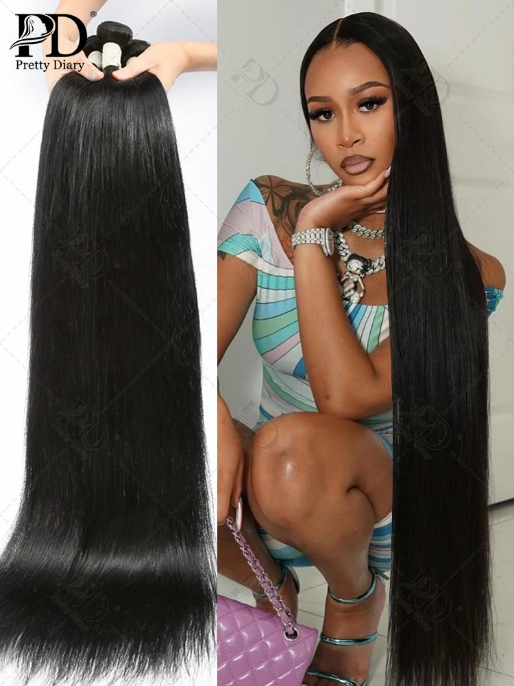 30 36 Inch Brazilian Bone Straight Bundles Raw Virgin Remy Hair Bundles Hair Extensions tissage Human Hair Weave Bundles