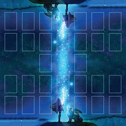 Yu-gi-oh! 60x60cm Playmat-alfombrilla de juego de Anime personalizada, doble placa de duelo, alfombra de cartas de goma OTCG, alfombra de juego de mesa de batalla, tapete DIY