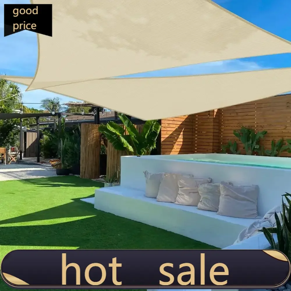 

Популярный тент-парус для улицы 16x16x23 фута, защита от УФ-излучения, проницаемая ткань для патио, террасы, сада