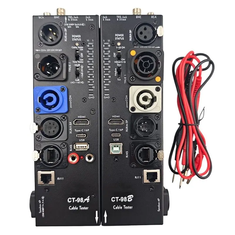 [NEW!A25P】 Audio Cable Tester Audio Cable Tester -Compatible XLR Automatic Tester Audio Side Line Meter
