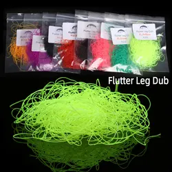 2g/Pack Silicone Flutter Leg Dub Fly Tying Material Soft Rubber Legs For Tying Nymphs Stonefly Wet Flies Trout Fishing Lures