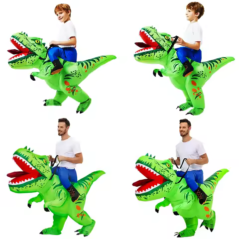 Hot Adult Inflatable Dinosaur Costume Boys Girls Anime Funny Purim Carnival Halloween Party Cosplay Costumes Dress Suit