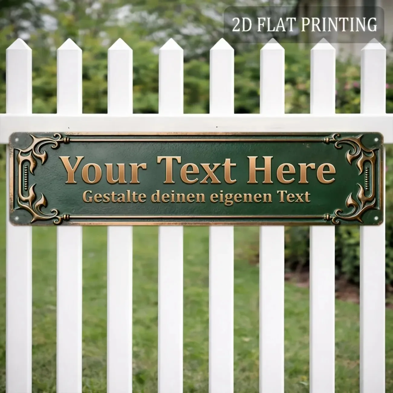 CIFbuy Customizable Vintage Rustic Wall Metal Plaque, Personalized Decor Ornament for Gates Front Doors Porches Yards (For Decor
