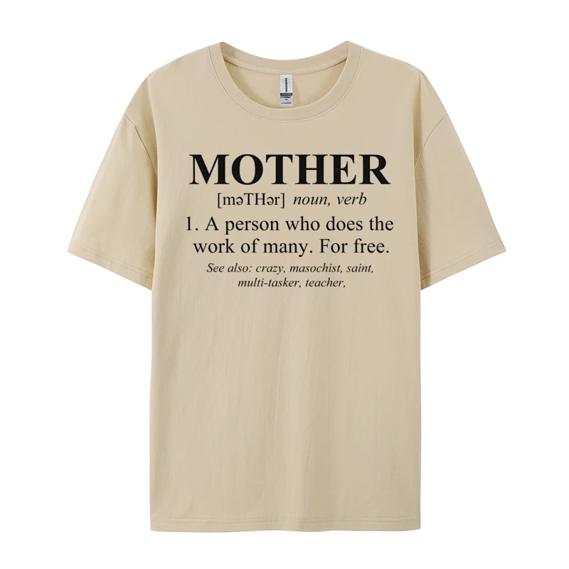 Mother Defined Black Tops Shirts New Arrival Mens T Shirt Cotton Gift Casual Homme Round Neck Fast Ship