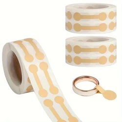 500Pcs/Roll Kraft Paper Jewelry Price Label Stickers DlY Tags Dumbbell Designs for Rings, Necklaces, Earrings & Bracelets