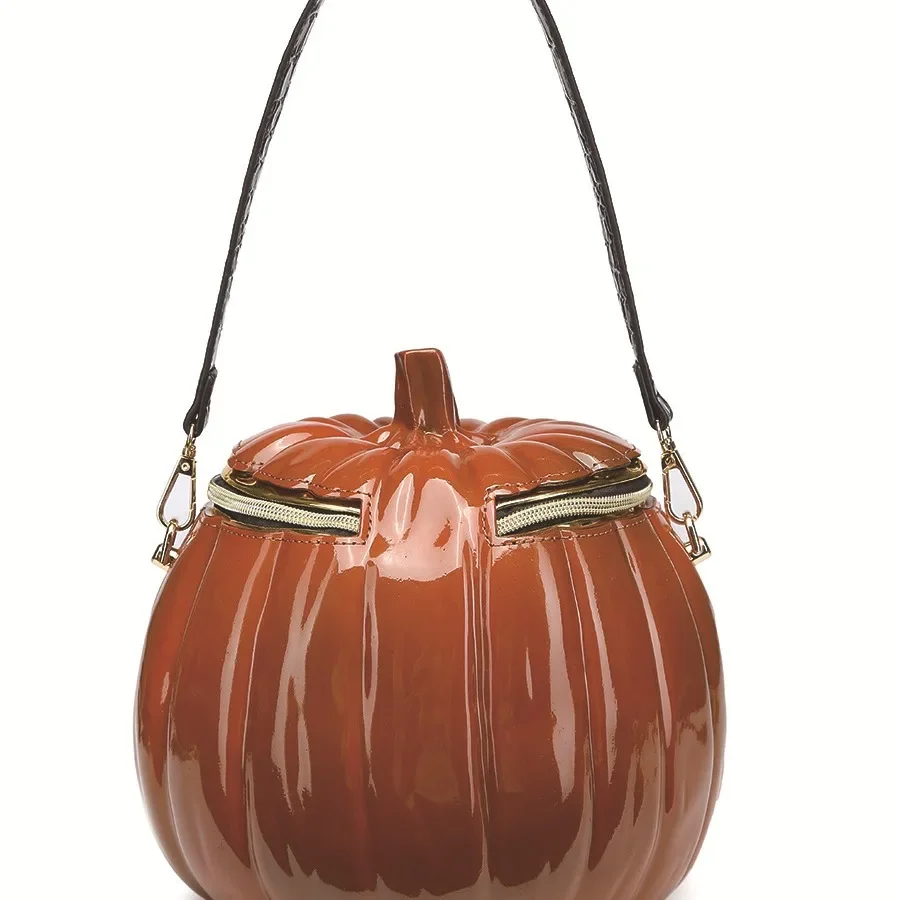 Fashion Halloween Pumpkin Shape Women PVC Shoulder Bag High Quality Crossbody Bags for Women Casual New Handbags Messenger Bag