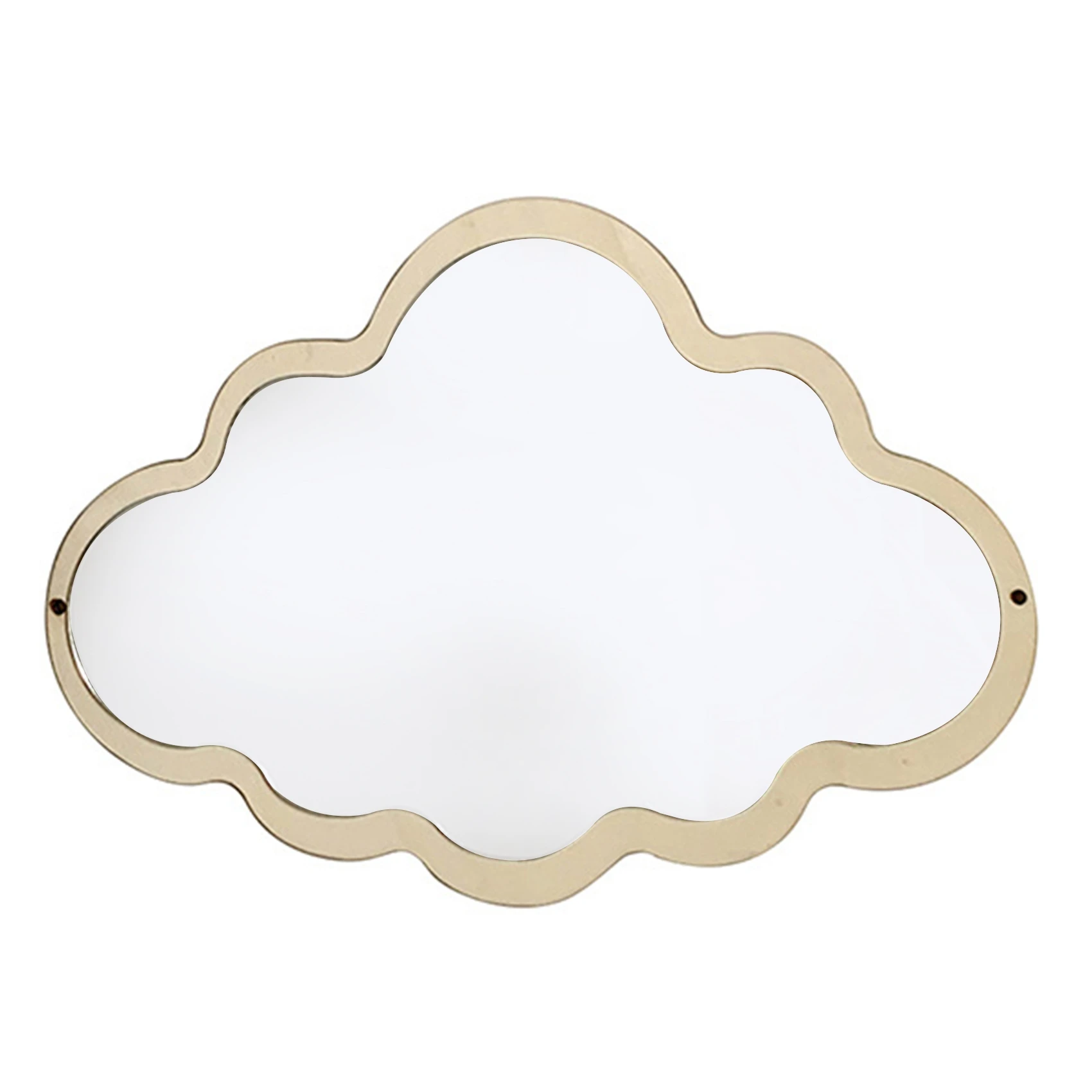 Espejos decorativos acrílicos de nube de madera nórdica, puerta de vidrio, espejo de pared de salón, pegatinas de escritorio para dormitorio, espejo colgante