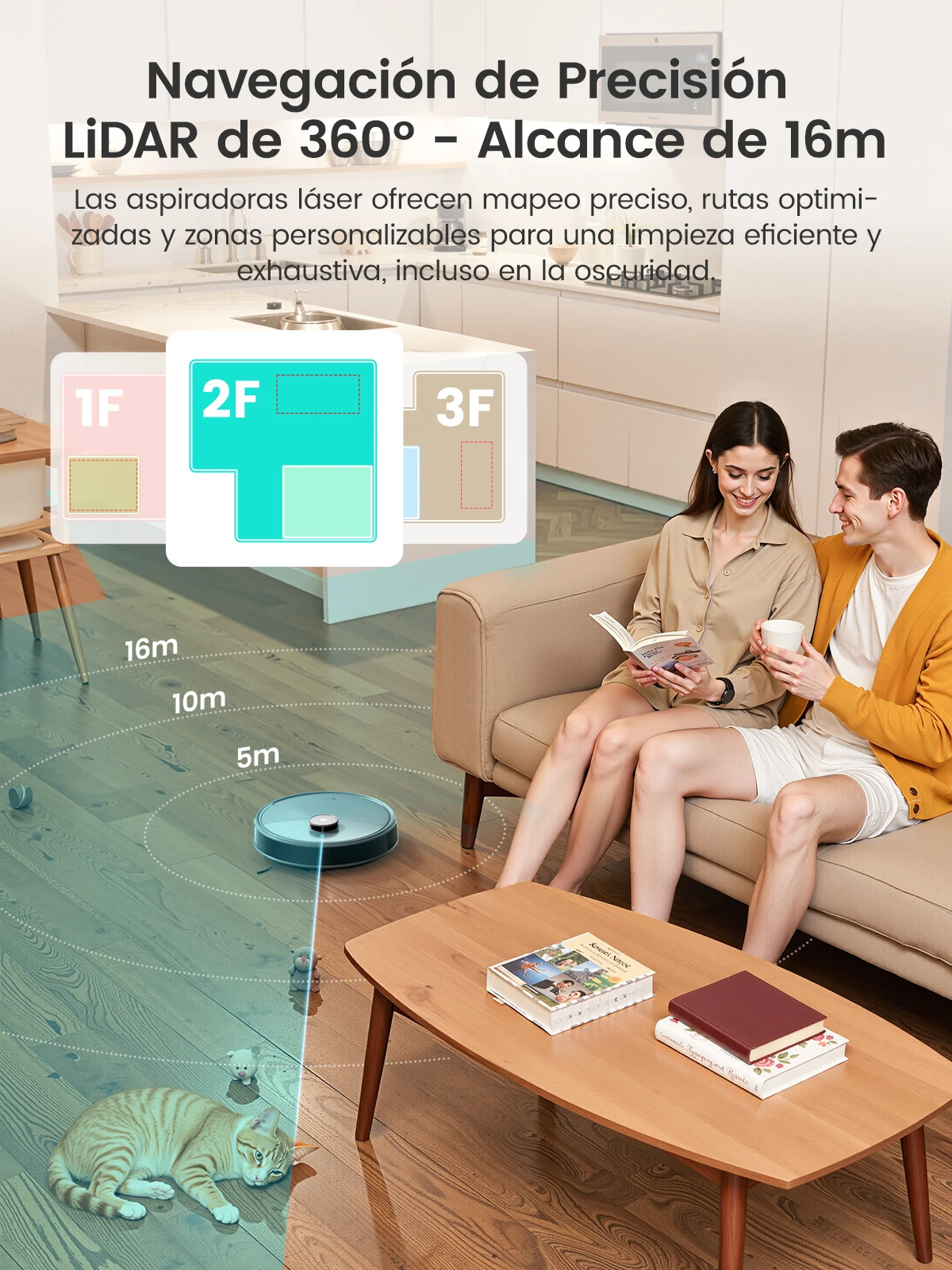 Lefant M3 Max Roboterstaubsauger, Roboterstaubsauger und Wischroboter, 20.000 Pa Saugleistung, Anti-Tangle-Bürsten, Dual-Spinnwischer, automatisches Wischen des Wischens