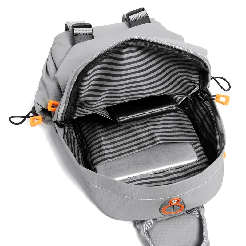 Waterproof Nylon Crossbody Bag - Men's Chest Sling Backpack, Compact Shoulder Messenger Bags, Travel & Outdoor Hiking Pack
