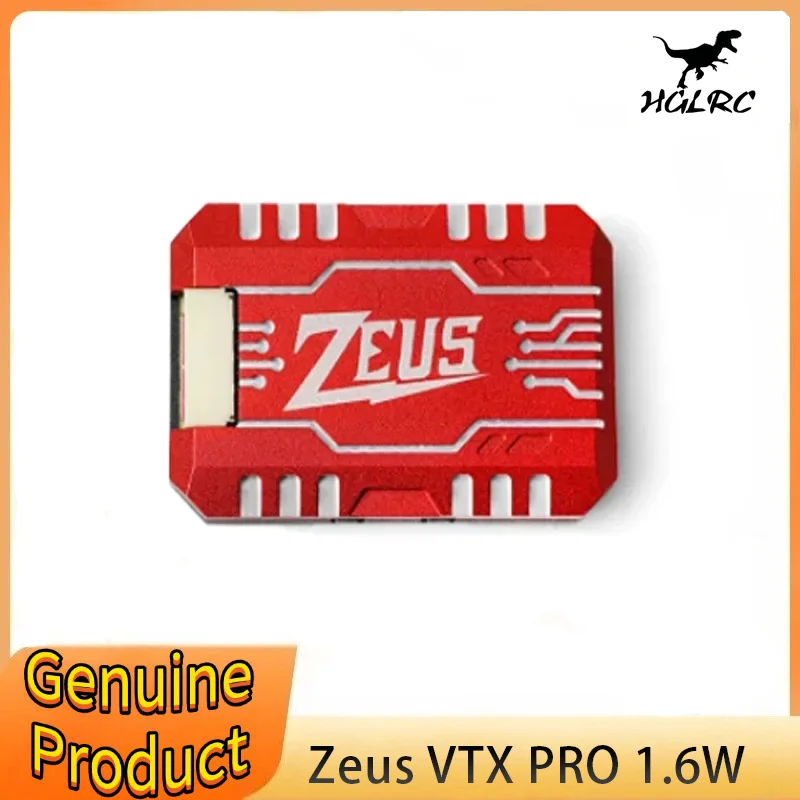 

HGLRC Zeus VTX PRO 5.8G 40CH 1.6W Adjustable VTX 25mW/400mW/800mW Pitmode Built-in Microphone 7-36V for FPV Long Range Drone