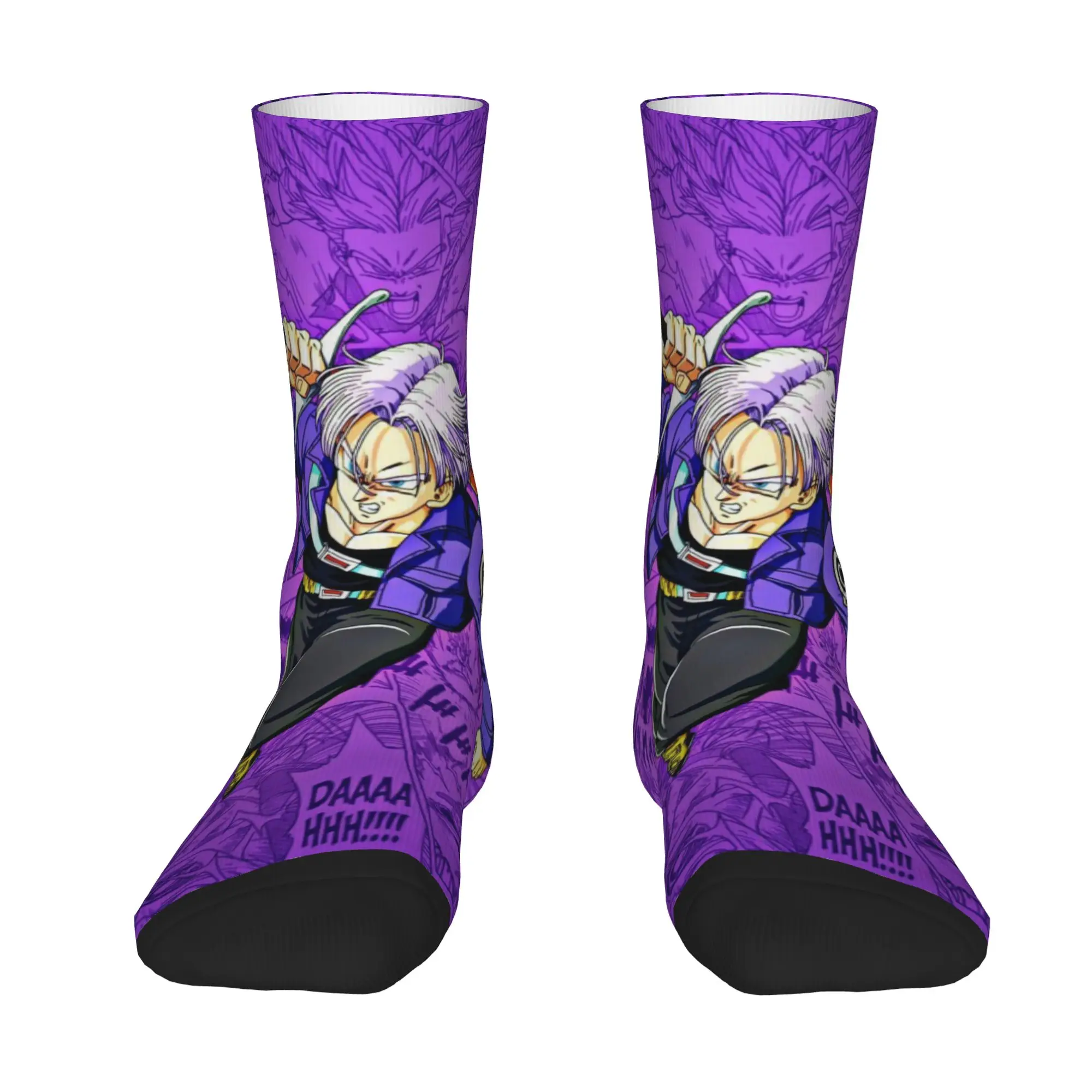 1 Pair Funny Sock Dragon Ball Trunks (1) Hip Hop Seamless Pattern Printed Men Socks Casual Men's Socks