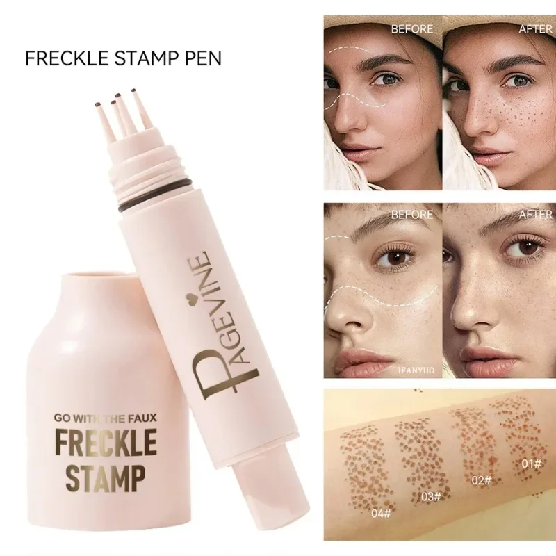 Fünf-Punkt-Sommersprossen-Stempelstift: Natürliche Simulation, sofortige Sommersprossen-Flüssigkeit, künstliche Punkte, wasserfester, schnell trocknender Make-up-Stempel – Detail 1