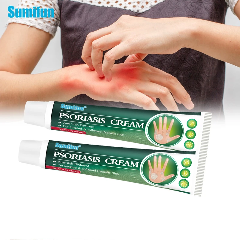 1Pcs 20g Sumifun Psoriasis Ointment Dermatitis Eczema Antibacterial Cream Tinea Versicolor Inhibit Fungus Anti-itching Plaster