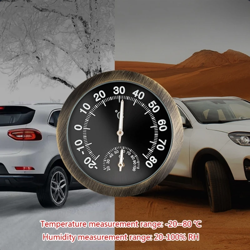 Portable Mini Noctilucent Car Thermometer Hygrometer Precise Temperature & Humidity Readings High Accuracy Thermometer