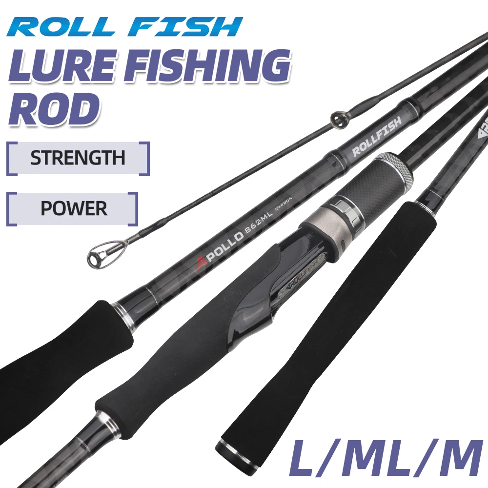 

ROLLFISH Octopus Squid Cuttle Fishing Rod Spinning Carbon Fiber Shore Jigging Rod Saltwater782L/802ML/862ML/902M