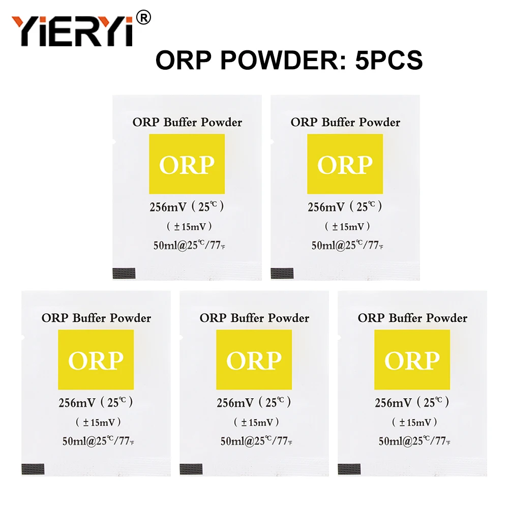 Imagem -05 - Yieryi-orp Calibração pó Tampão Orp Tester Fluido de Calibração Redox 10 Pcs
