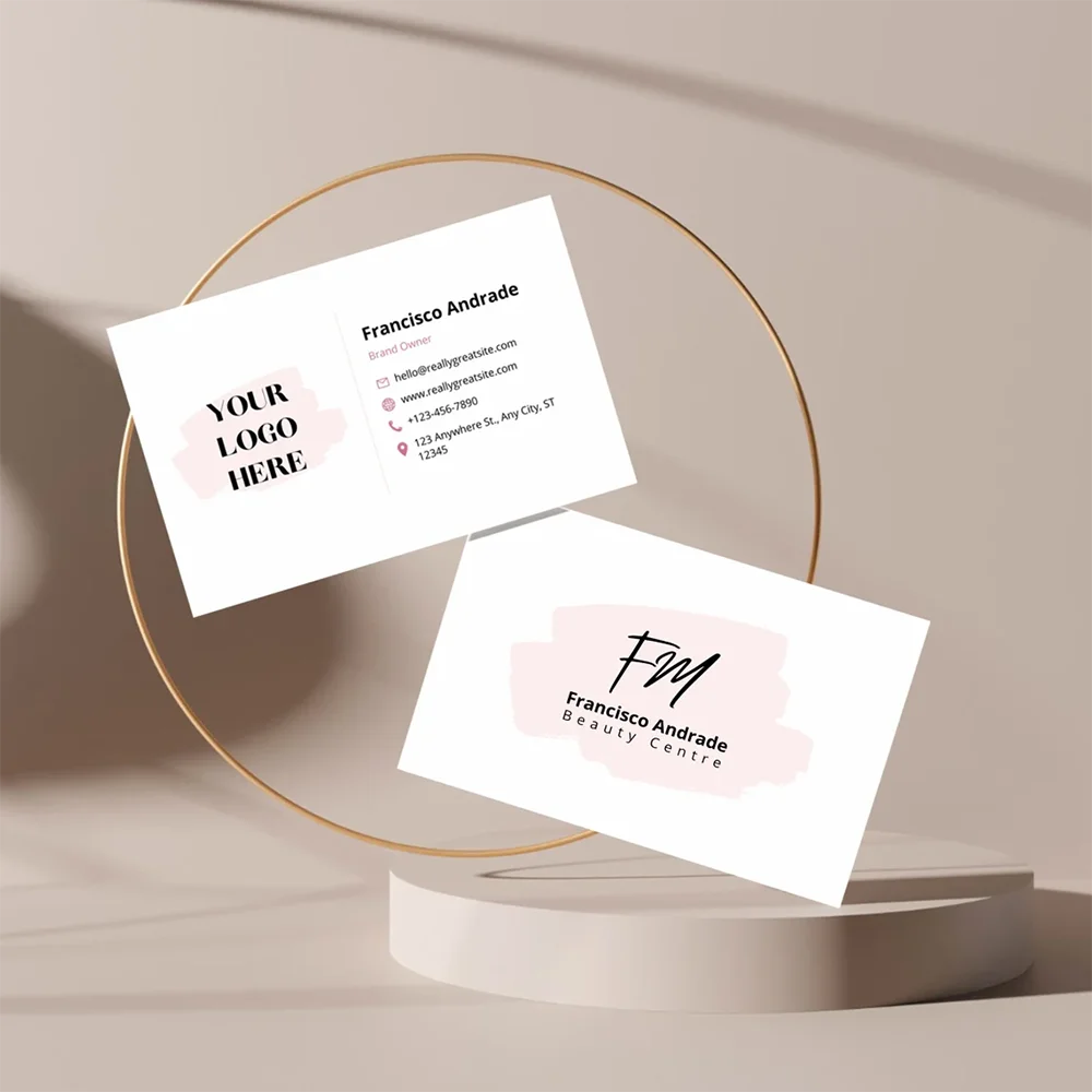 Individuelle Visitenkarten mit personalisiertem Logo, farbige Dankeskarten, Weihnachtsgrußkarten, Hochzeitseinladungen 9x5,4cm, doppelseitig – Detail 5