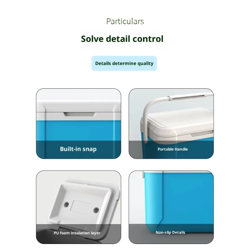 POWER LEAP Nowy Model 5L Przenośny Lodówka Termiczna na Piwo, Wino, Ryby, na Kemping, Zewnętrzna, Plastikowa, do Przechowywania Żywności, Piknikowa