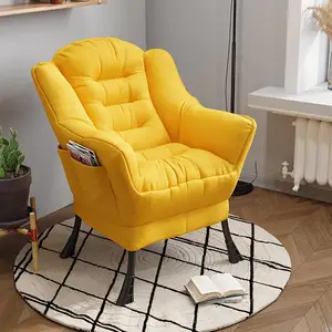 New lazy living room chairs Casa Casa Light Light Sofa Chair Room House Comfortable Sofa Chair Chair with Support for Foot 8 Main sales armchair for living room - №2