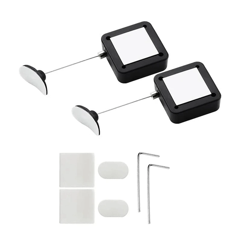 Y45A-Retractable Remote Control Tethers, Remote Cable Lock , 6.6Ft /2M Remote Control Security Lock For TV And DVD 2 Pcs