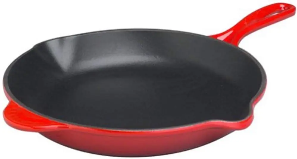 Creuset Enameled Cast-Iron 10-1/4-Inch Skillet with Iron Handle, Flame