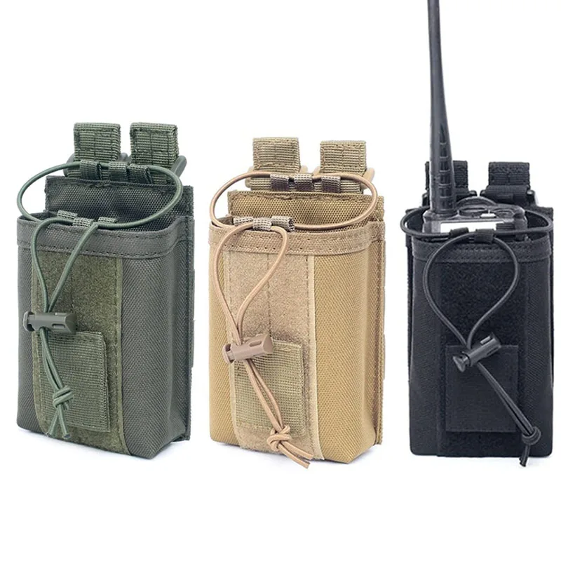 Tactical Molle Radio Pouch Hunting Walkie Talkie Holder Interphone Hanging Bag  Molle Nylon Magazine Pouch Pocket