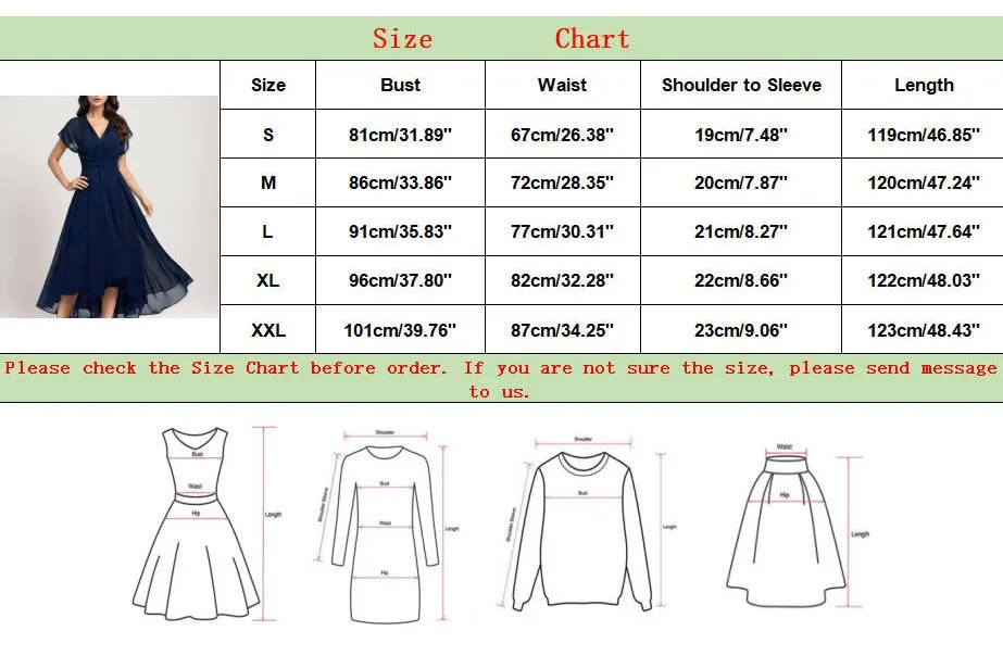 Women's Fashionable Elegant Deep V Neck Chiffon Comfortable Dresses Solid Color Short Sleeve Casual Ladies Long Skirts