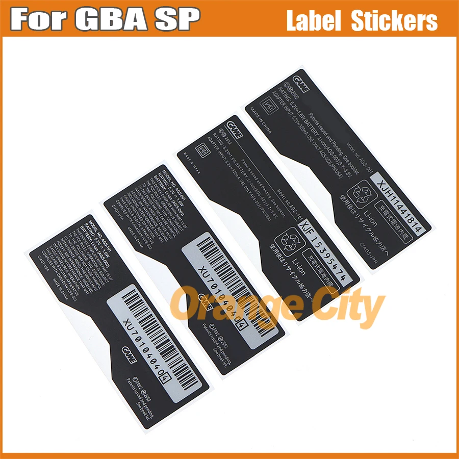 

300PCS Black Backlight AGS-101 001 US JP Version Sticker Label Tag Stickers For Gameboy Advance SP GBA SP