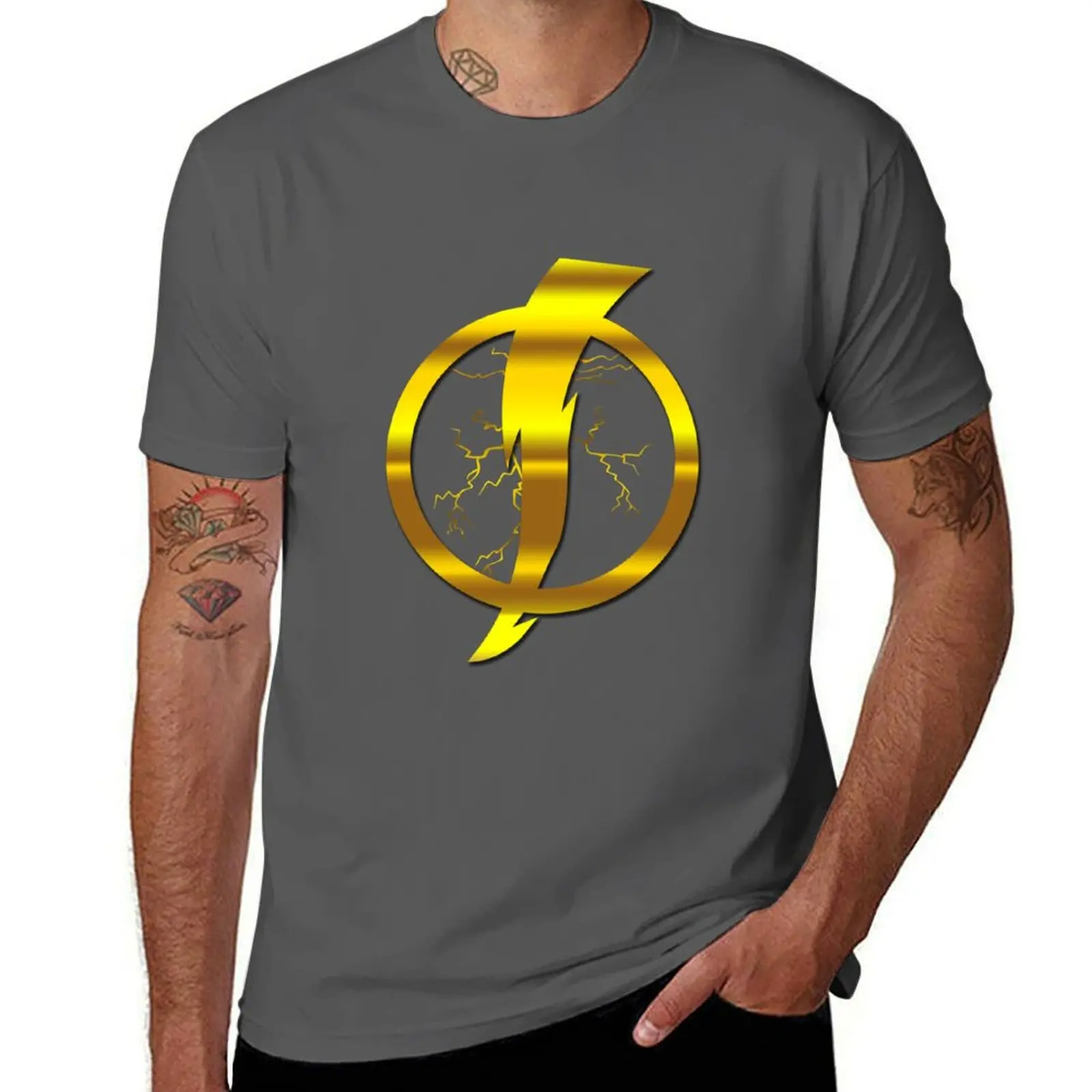 Static Shock Logo T-Shirt mens graphic t shirts t shirts designer t shirts for man cotton T-Shirt