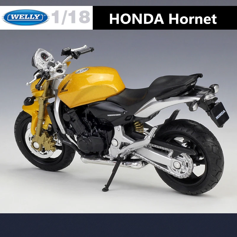 WELLY 1:18 HONDA Hornet Alloy Sports Motorcycle Model Diecasts Toy Metal Street Motorcycle Toys Car Collection Children Toy Gift