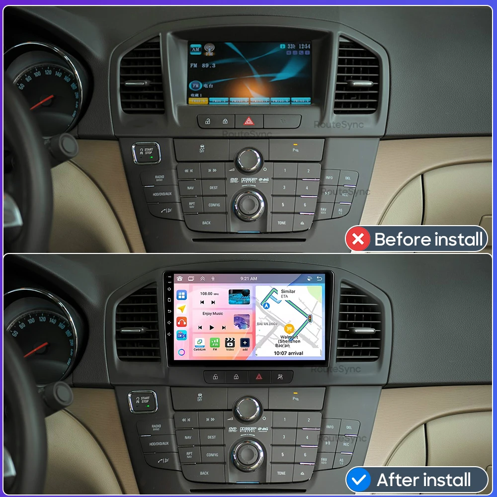 Car Multimedia Player For Opel Insignia 2008 - 2012 For Buick Regal 2009 - 2013 Android 16 Radio Carplay Auto 2din GPS Stereo