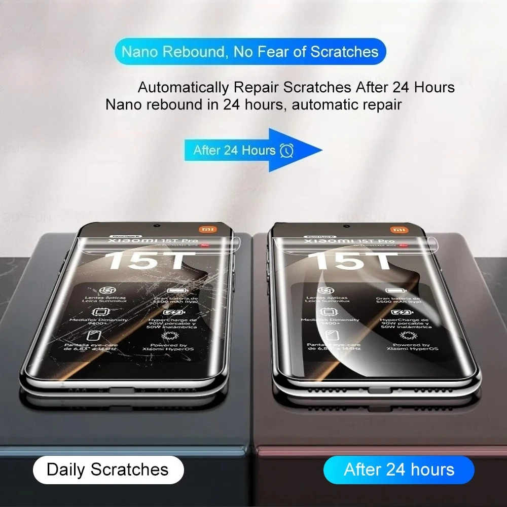 4 قطعة ل Xiaomi 15T برو هيدروجيل غطاء الفيلم Xiaomi15T Xiaomi15TPro Mi 15TPro 15 T 5G واقي الشاشة العالمي غير الزجاج المقسى #6