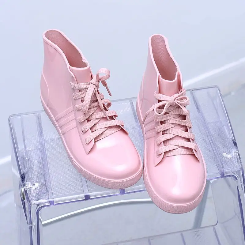 

Women's Rain Boots Short Jelly Waterproof Anti Slip Wear Resistant for Adult Students Korean Fashion New Arrival​