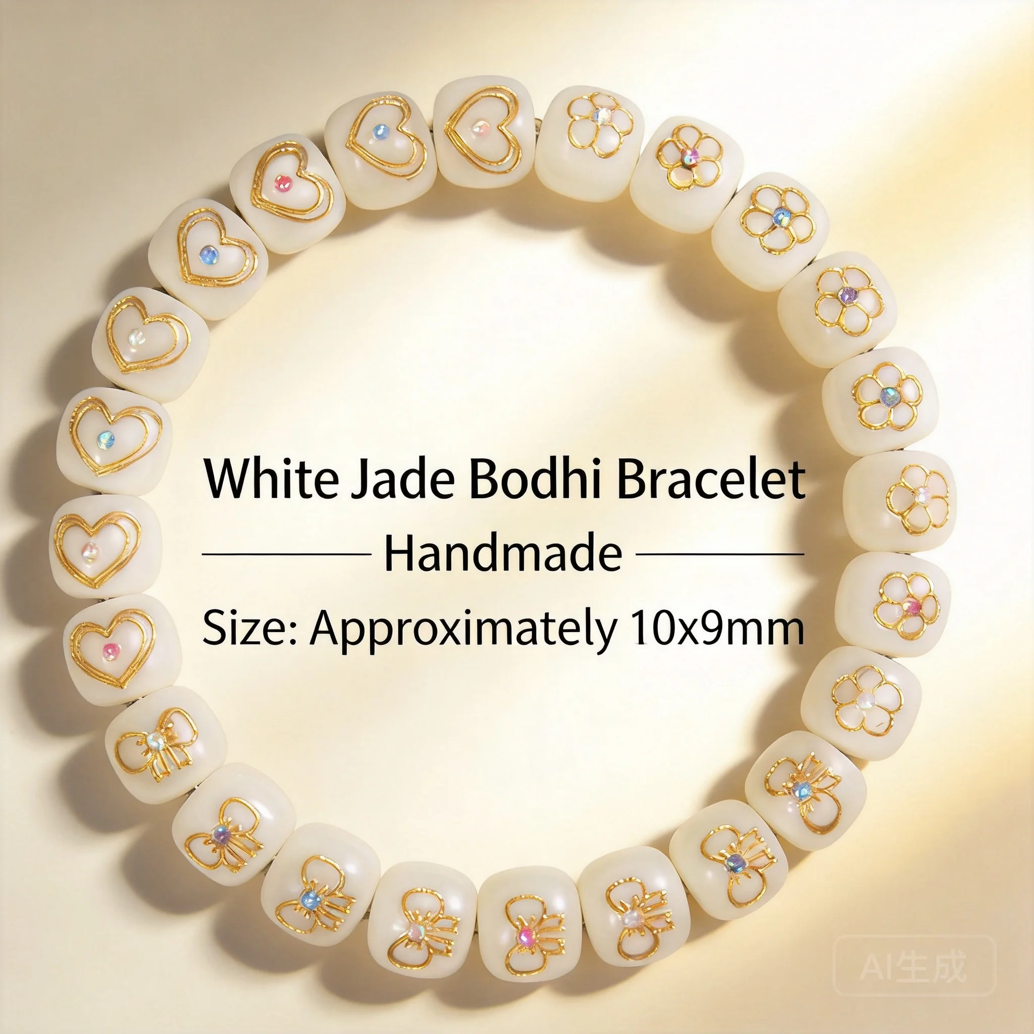 

2026 White Jade Bodhi Single Strand Bracelet For Women Fine Carved Inlaid Opal Wenwan Prayer Beads Bestie Gift 10x9mm Wholesale