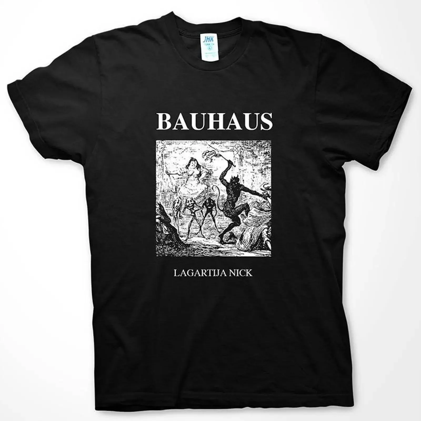 BAUHAUS LAGARTIJA NICK vintage Washed fashion Slightly streetwear Stretched Soft Breathable Unisex graphic Comfortable