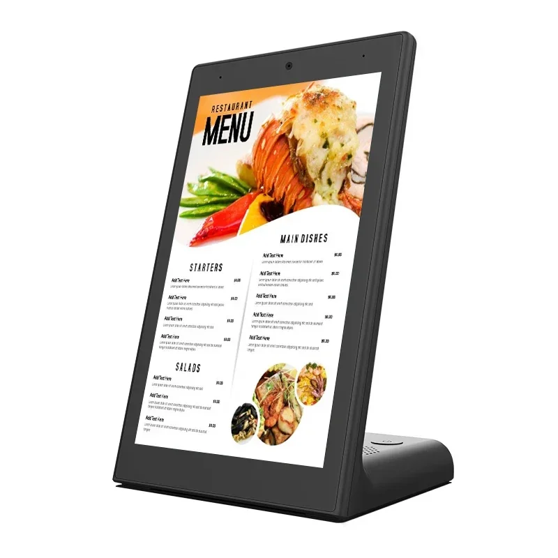 

NEW In Stock 10.1 inch Vertical LCD digital signage touch screen L shape desktop restaurant advertising panel