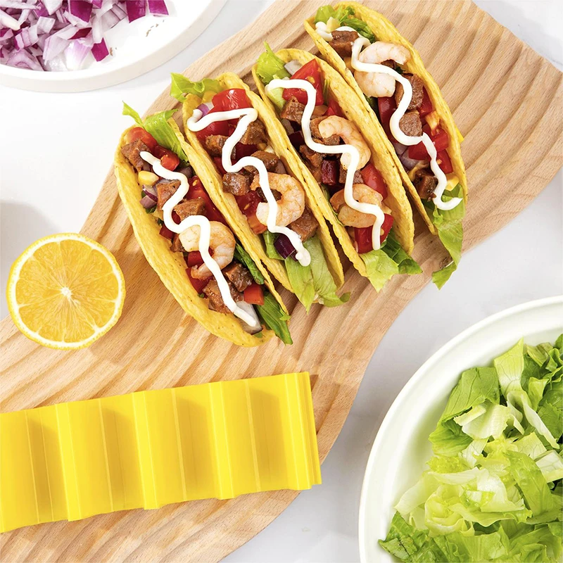 Estante multifuncional para patatas fritas, soporte para panqueques mexicano, bandeja de enfriamiento de alimentos colorida, estante de exhibición para panqueques