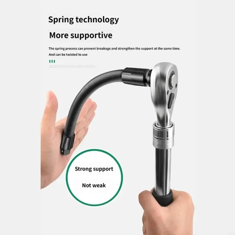Professional Impact Wrench Extension Bar With ElasticityCoupling And Double Length Option 250MM 350MM 1/2 Flexible Shafts