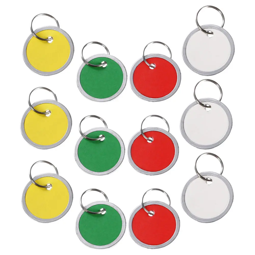 150Pcs Round Paper Key Luggage Tags Bright Color Compact Lightweight Multi-Use Label Tags for Suitcases Keys Lockers Hotel
