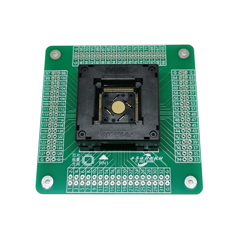QFP128-0.4 Burner Socket, LQFP128 Test Socket, STM Programming Fixture, Aged and Mature Socket, MCU Reading and Writing