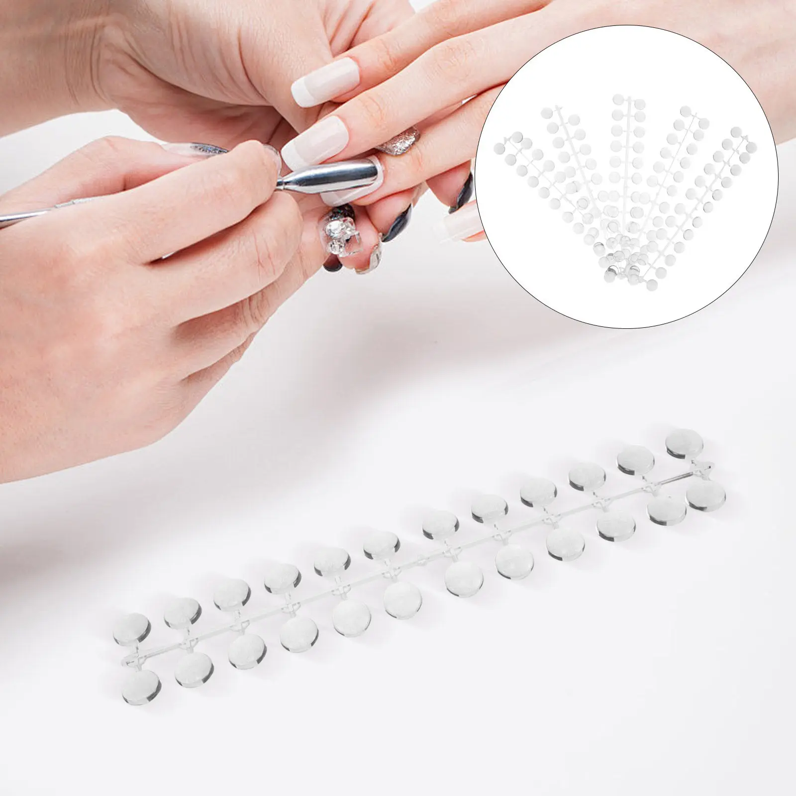 120Pcs Nail Color Display Board Clear Plastic High Transparency Stable Base Nail Polish Color Card Manicure Accessories