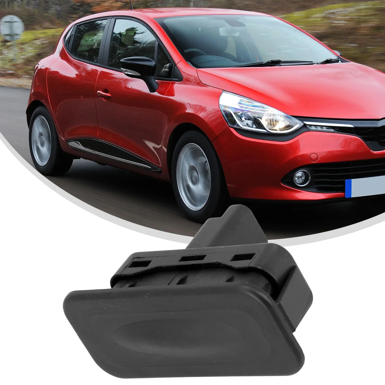 1x 2Pin Car Tailgate Handle Central Control Lock Switch Trunk Switch  8200076256 For Clio Megane Captur Kangoo Black