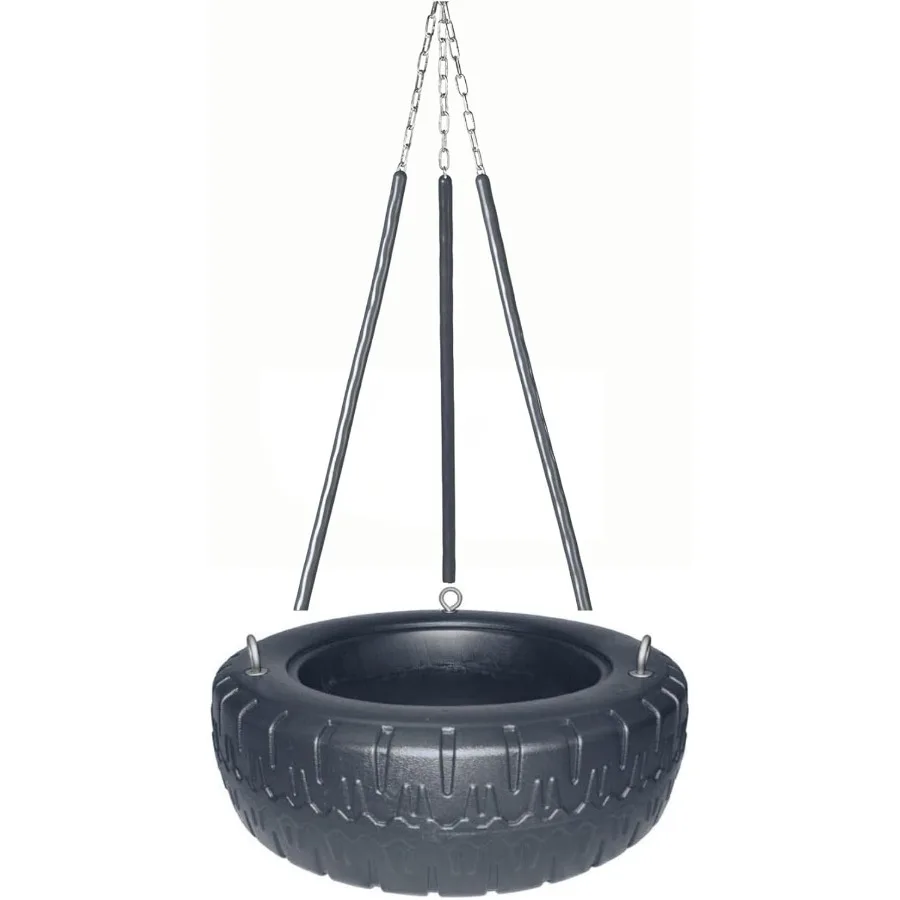 

Playset Tire Swing Kit 25 W x 7 H Gray with 66 Gray Soft Grip Zinc Chains Zinc for Jungle Gyms and Swing Sets 1 PK KIT-GRY66CST