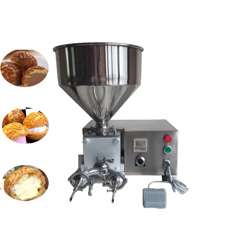Commercial Automatic Donut Bread Jam Syringe Cream Filling Machine Small Puff for Bakery Food Filling Equipment