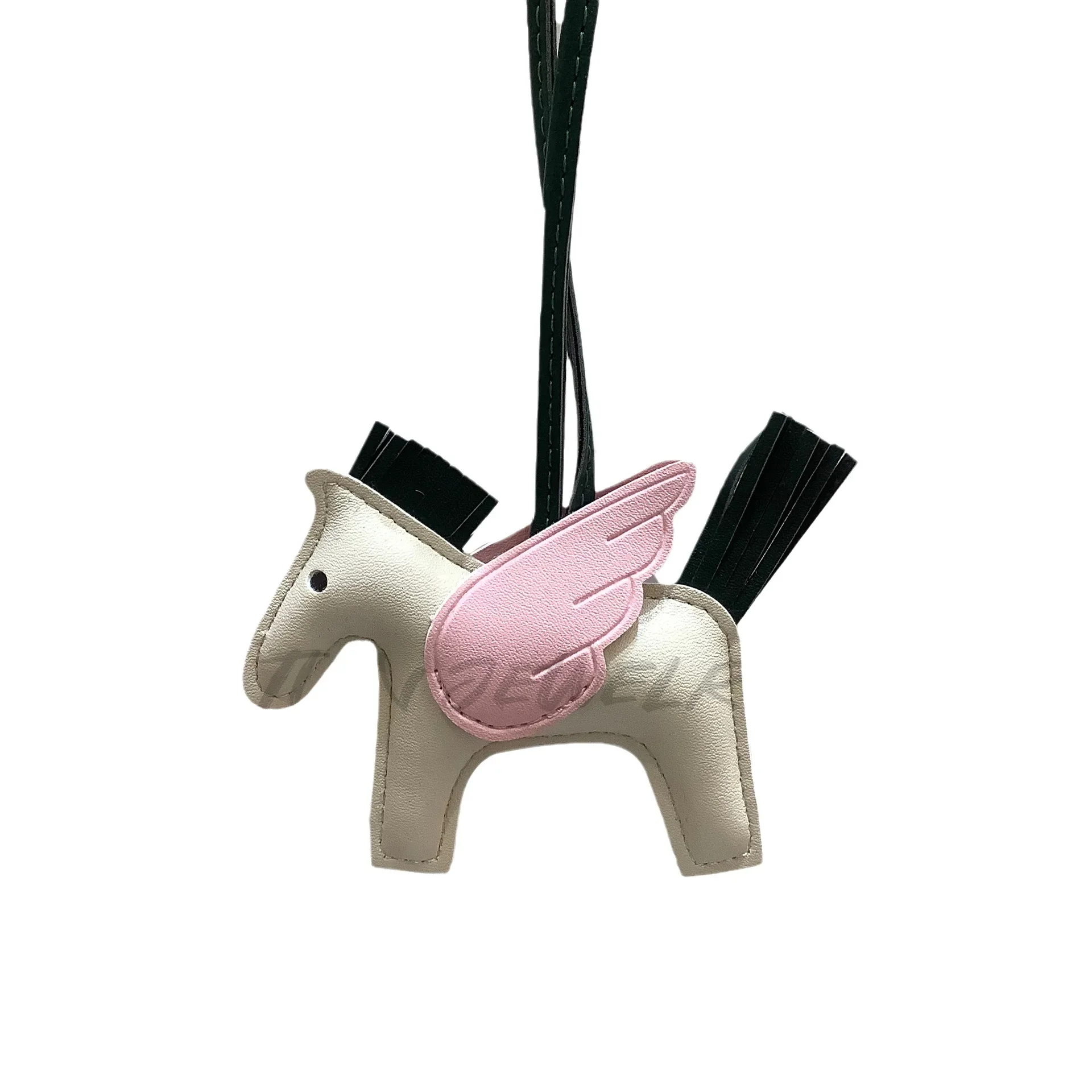 Colgante de bolso de cuero PU pequeño Pegasus, llavero colgante de bolso, accesorios de borla de regalo