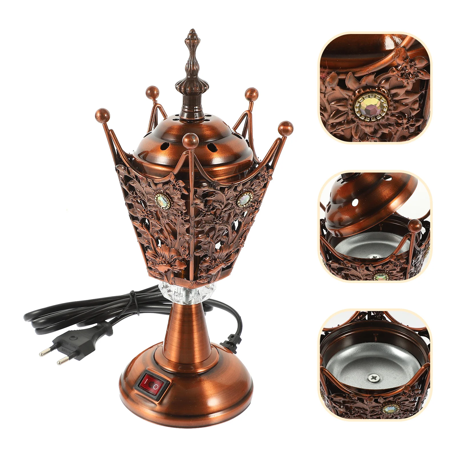 

Electric Arabian Incense Burner Eu Plug Compact Portable Desktop Aroma Burner Home Office Study Relax Reading Decoration