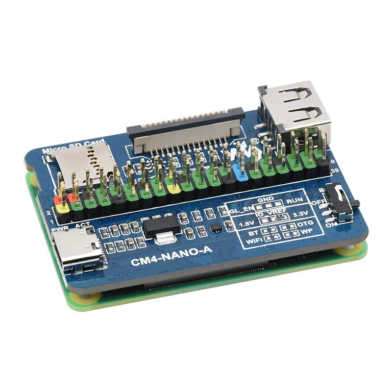 Raspberry Pi CM4 Core Board, USB2.0/CSI Interface, Type A Expansion Board, 5V Input, CM4 Form Factor